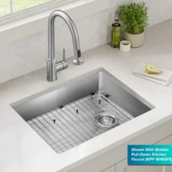 25” ADA Compliant Undermount Single Bowl 18-Gauge Stainless Steel Kitchen Sink