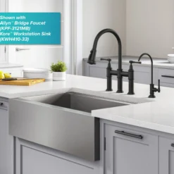 Allyn 100% Lead-Free Kitchen Water Filter Faucet in Matte Black