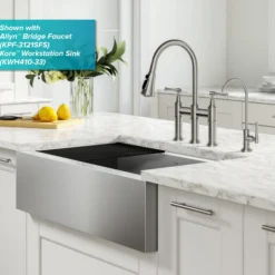Allyn 100% Lead-Free Kitchen Water Filter Faucet in Spot Free Stainless Steel