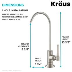 Allyn 100% Lead-Free Kitchen Water Filter Faucet in Spot Free Stainless Steel