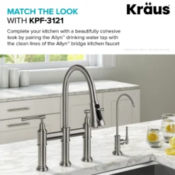 Allyn 100% Lead-Free Kitchen Water Filter Faucet in Spot Free Stainless Steel