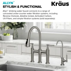 Allyn 100% Lead-Free Kitchen Water Filter Faucet in Spot Free Stainless Steel