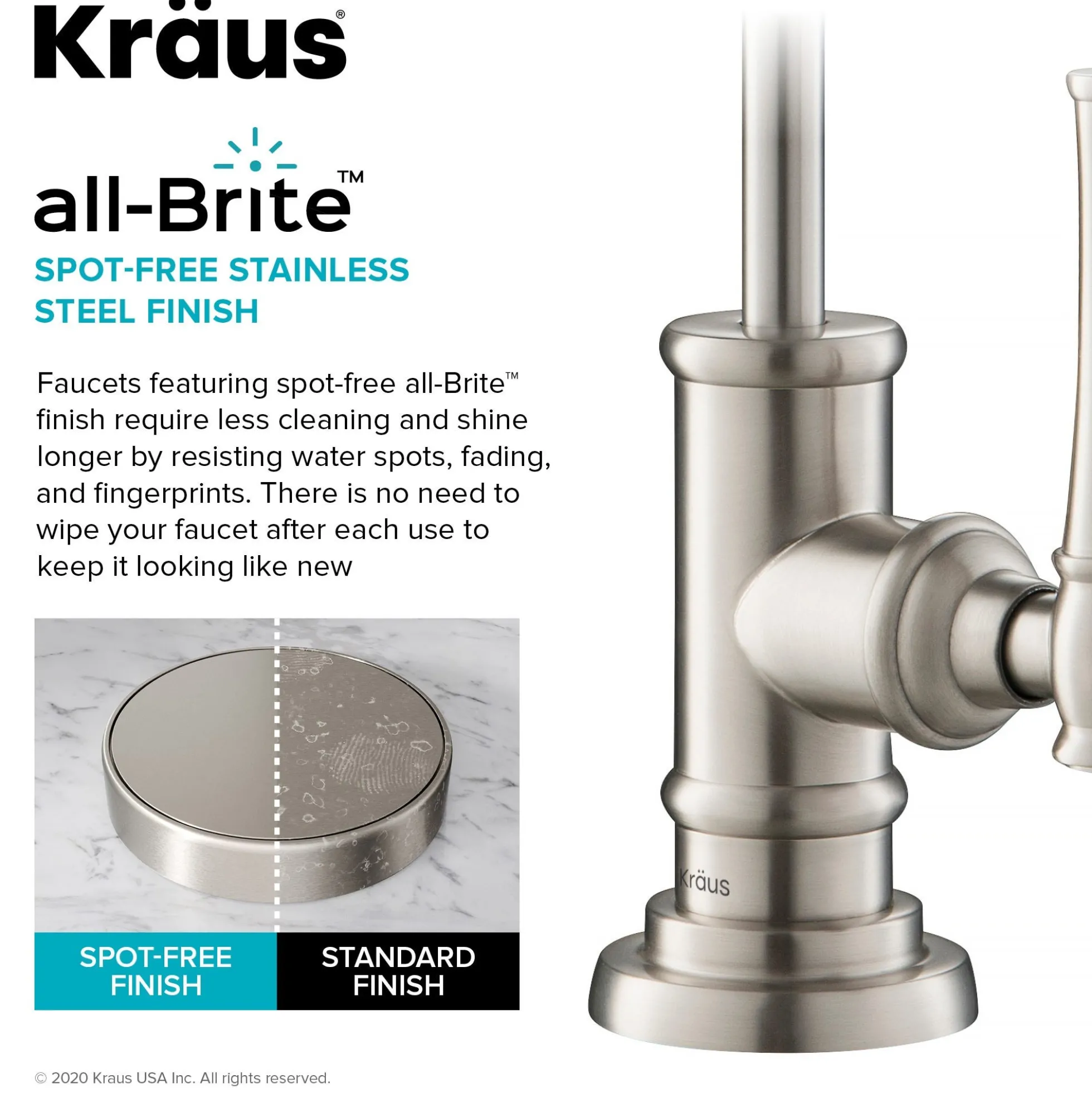 Allyn 100% Lead-Free Kitchen Water Filter Faucet in Spot Free Stainless Steel