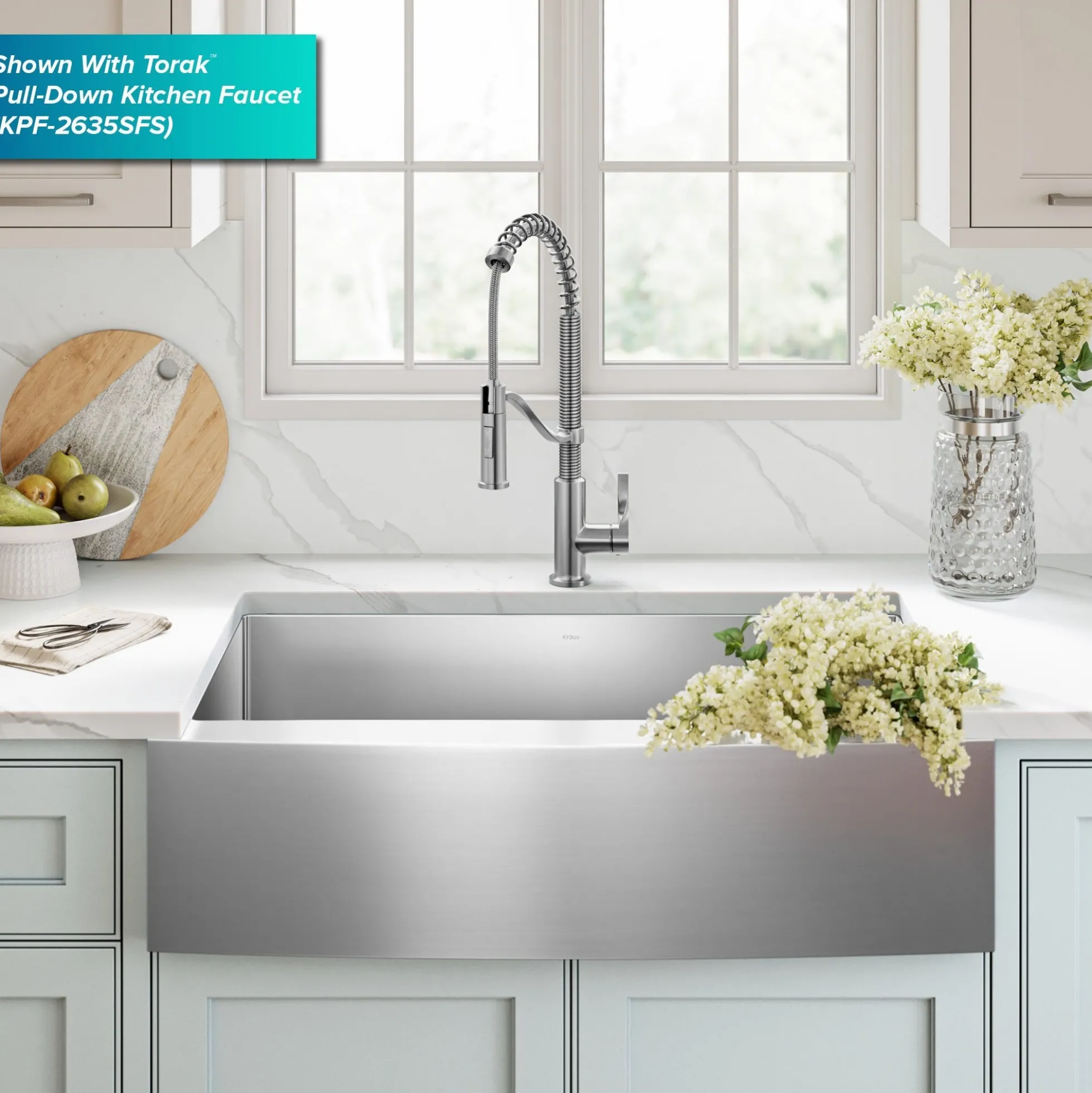 36" Apron Front Farmhouse 16 Gauge Single Bowl Stainless Steel Kitchen Sink