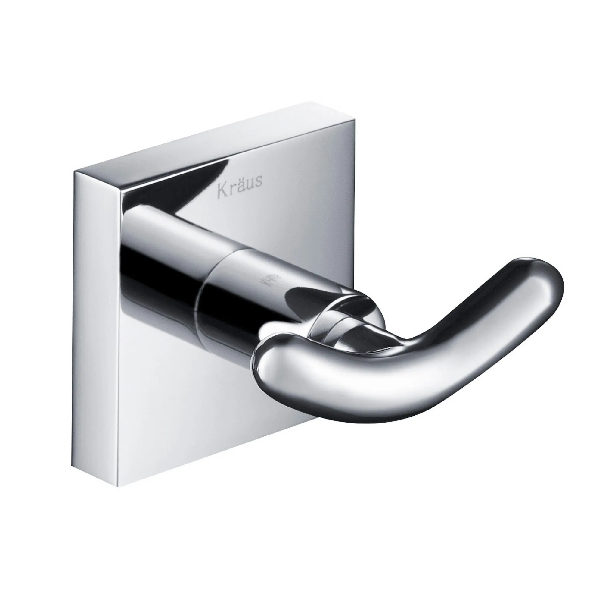 Bathroom Robe and Towel Double Hook in Chrome