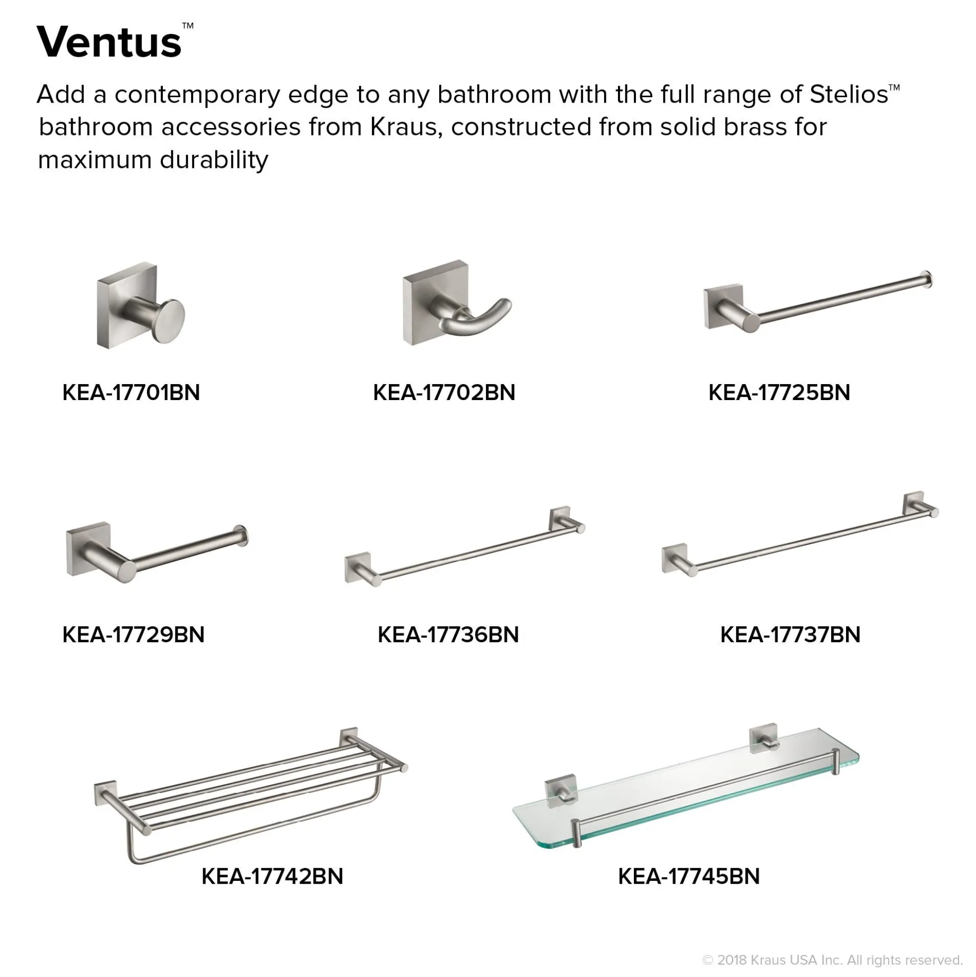 Bathroom Robe and Towel Double Hook in Brushed Nickel