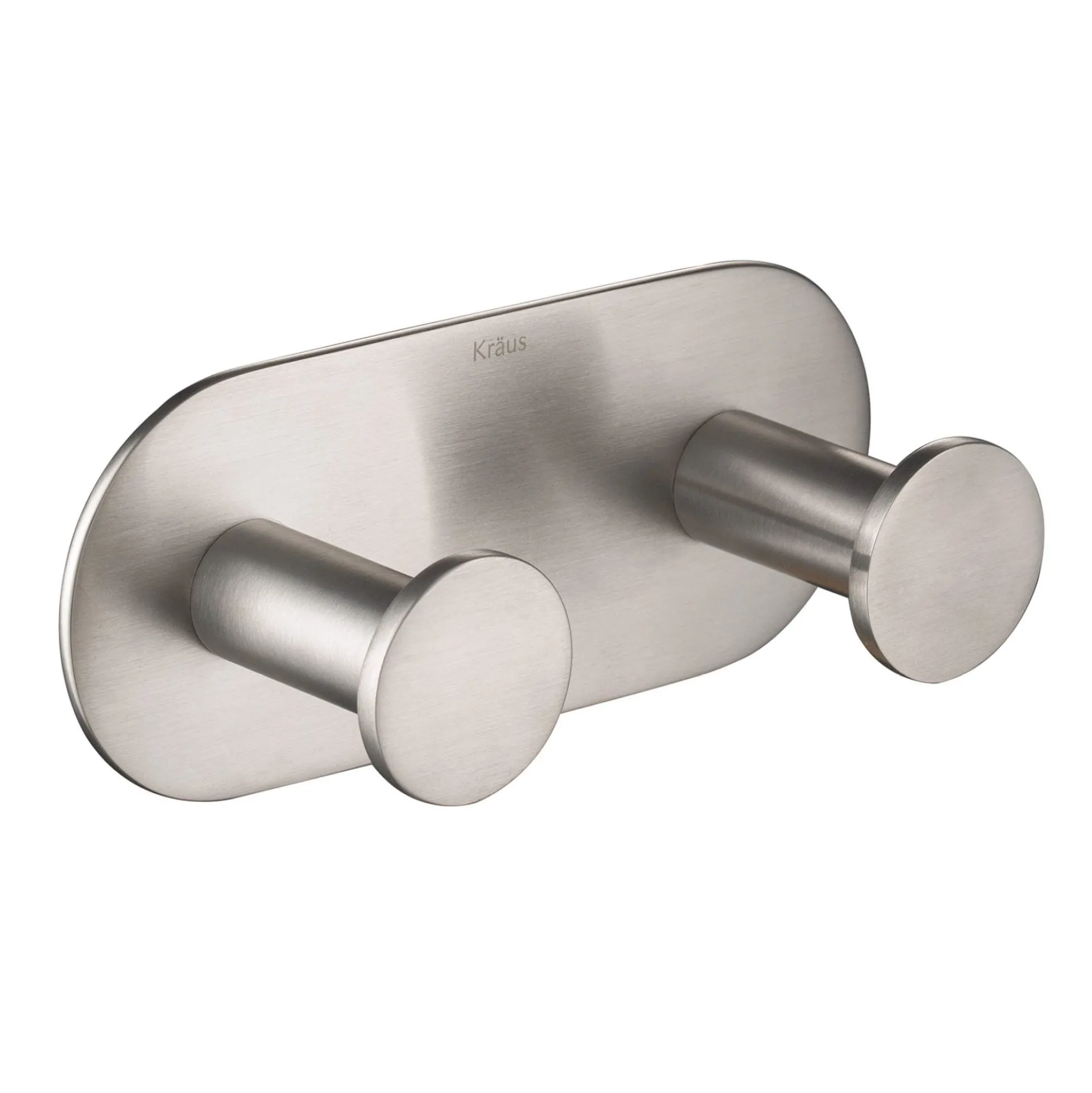 Bathroom Robe and Towel Double Hook in Brushed Nickel