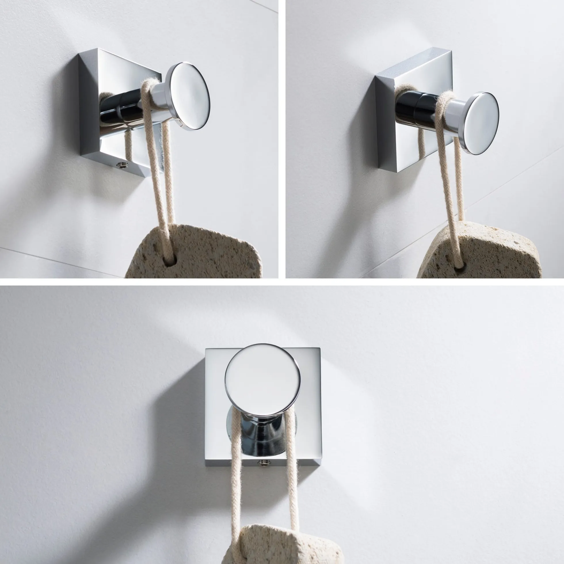 Bathroom Robe and Towel Hook in Chrome
