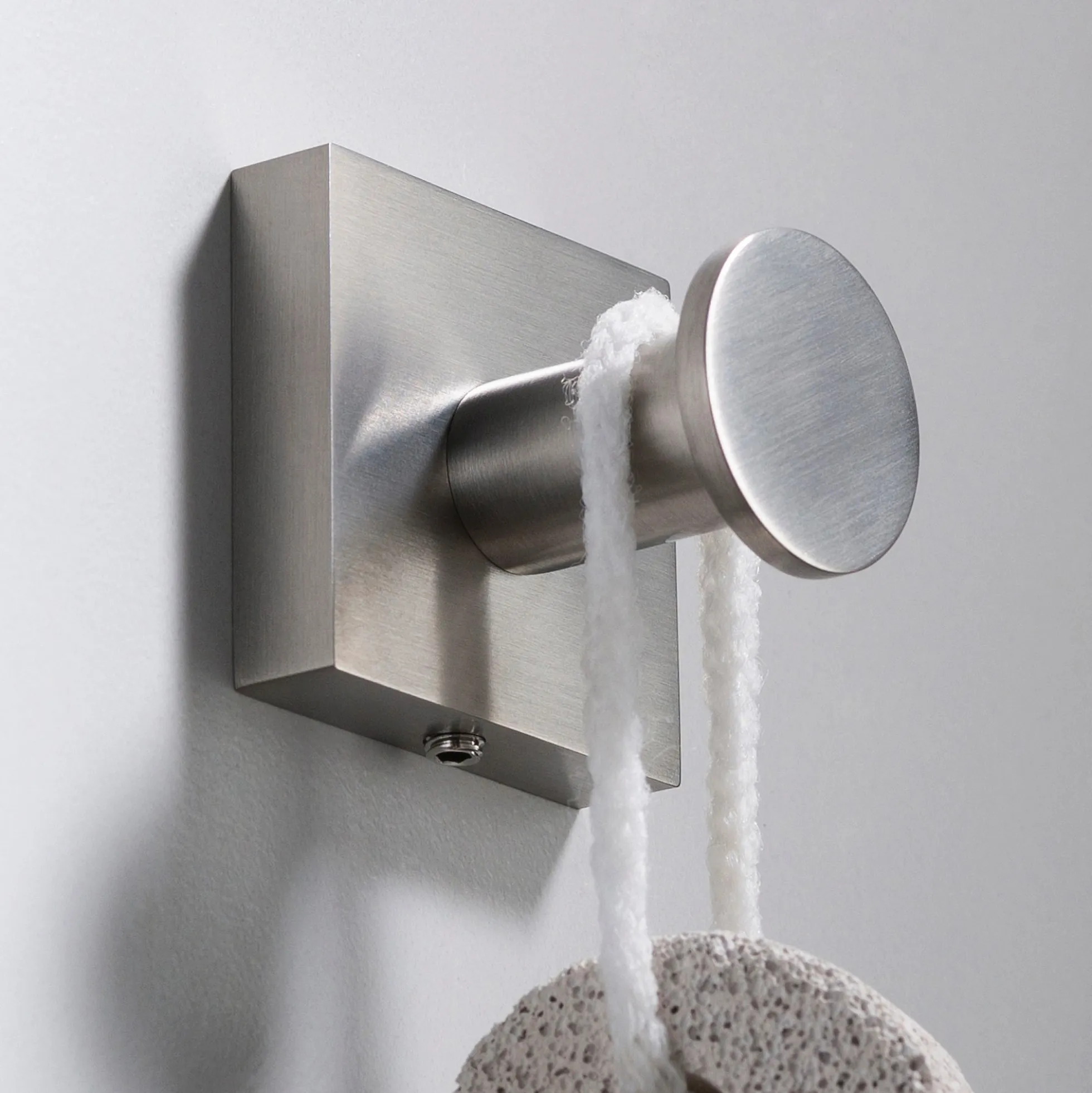 Bathroom Robe and Towel Hook in Brushed Nickel