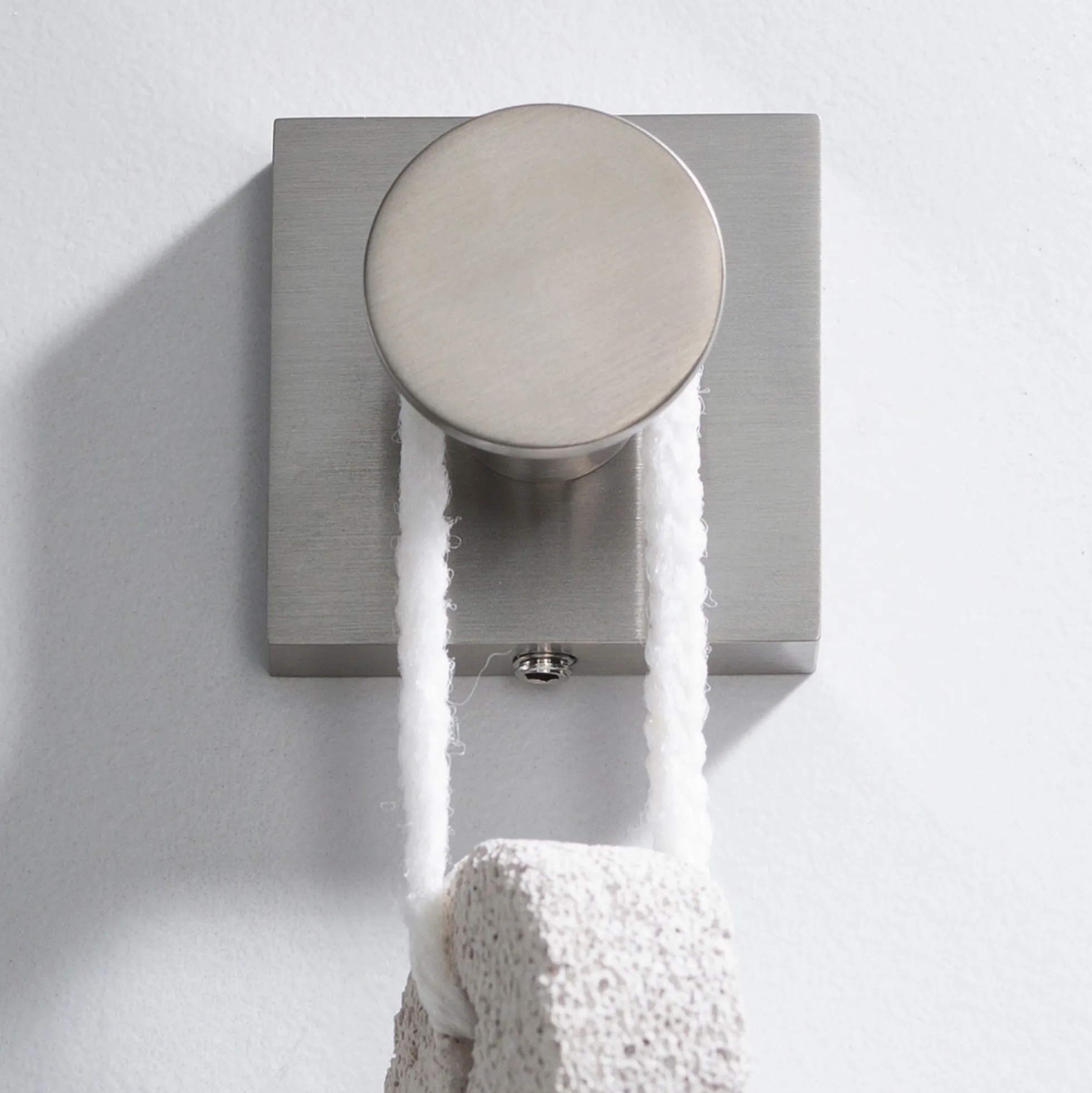 Bathroom Robe and Towel Hook in Brushed Nickel