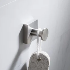 Bathroom Robe and Towel Hook in Brushed Nickel