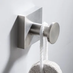 Bathroom Robe and Towel Hook in Brushed Nickel