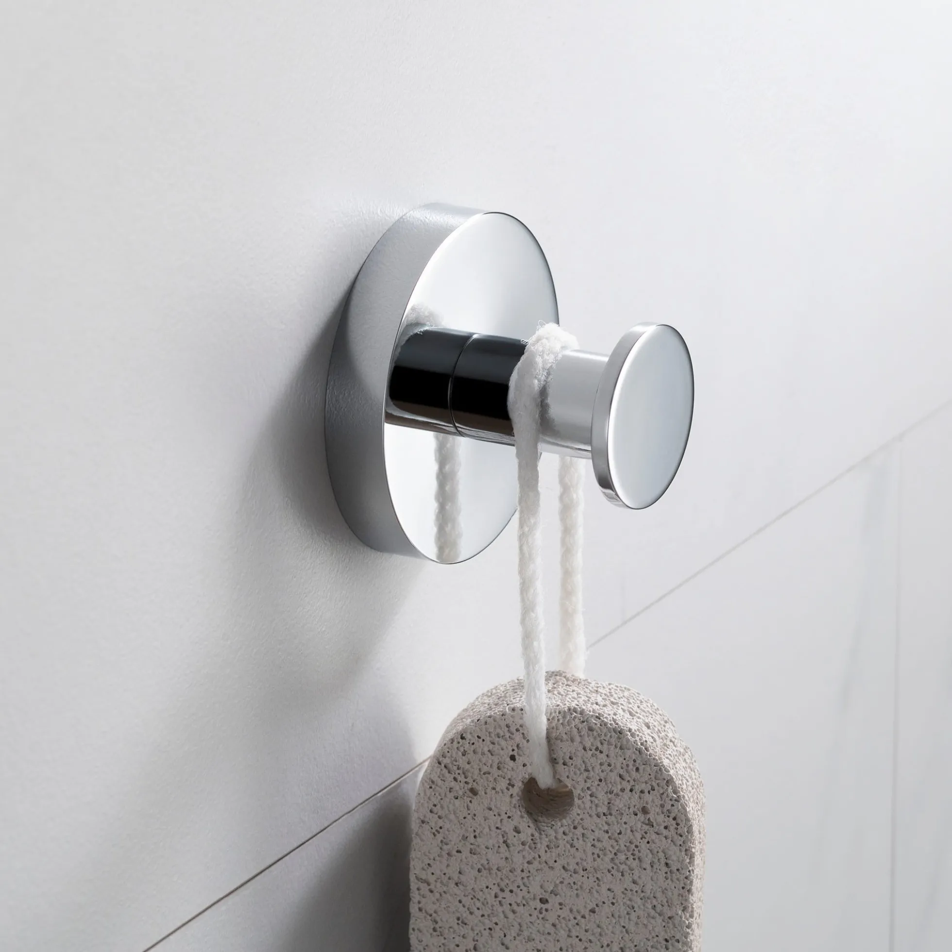 Bathroom Robe and Towel Hook in Chrome