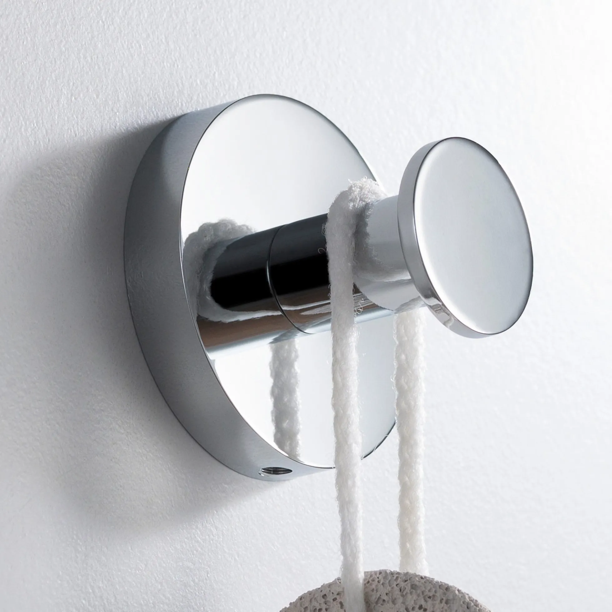 Bathroom Robe and Towel Hook in Chrome