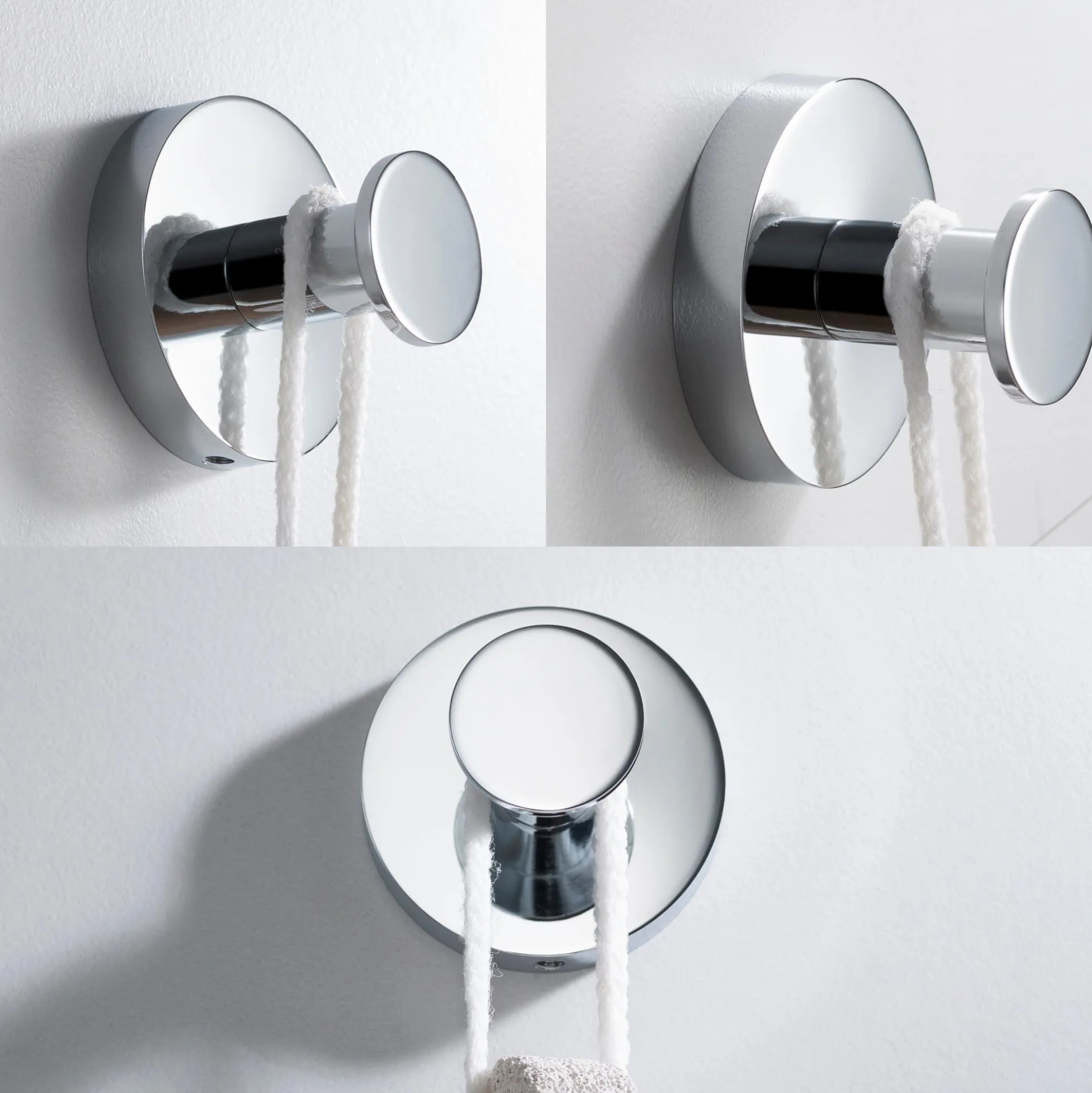 Bathroom Robe and Towel Hook in Chrome