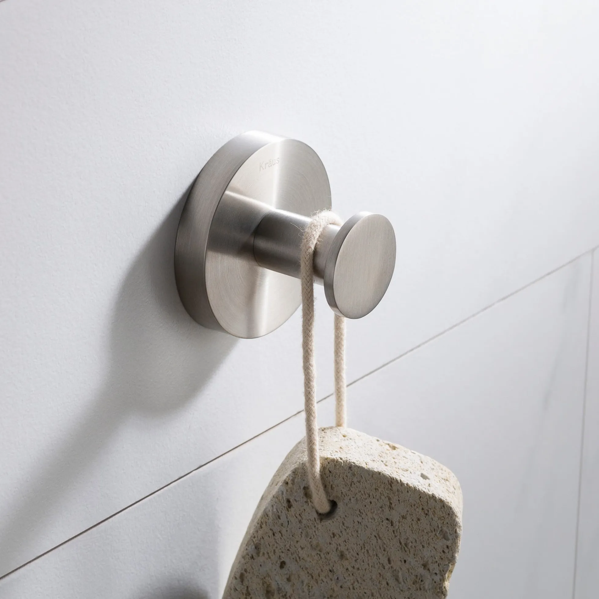 Bathroom Robe and Towel Hook in Brushed Nickel