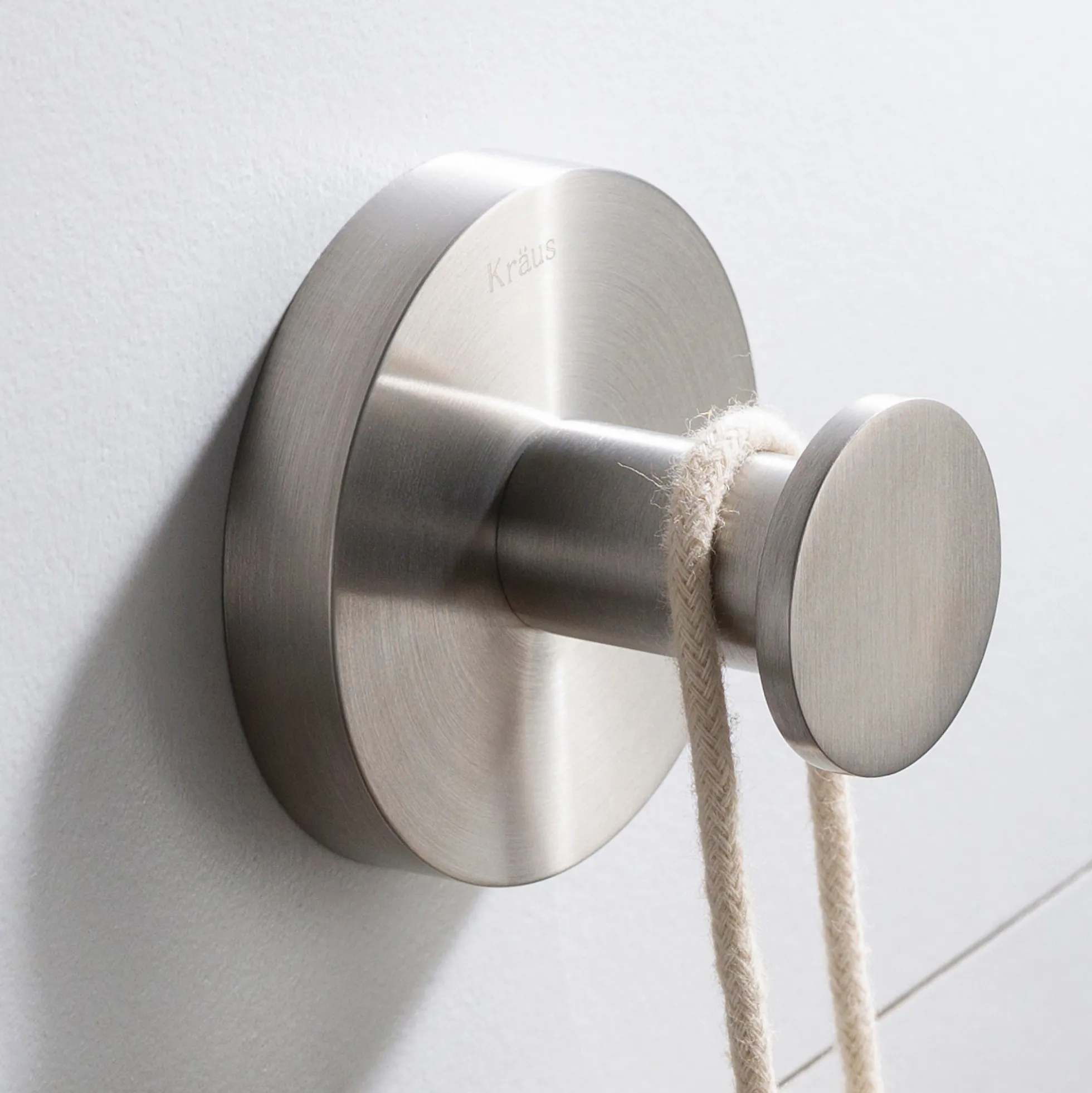 Bathroom Robe and Towel Hook in Brushed Nickel