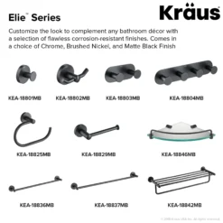 Bathroom Robe and Towel Hook Rack with 4 Hooks in Matte Black