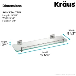 Bathroom Shelf in Brushed Nickel