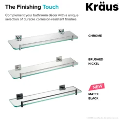 Bathroom Shelf in Brushed Nickel