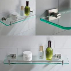 Bathroom Shelf in Brushed Nickel
