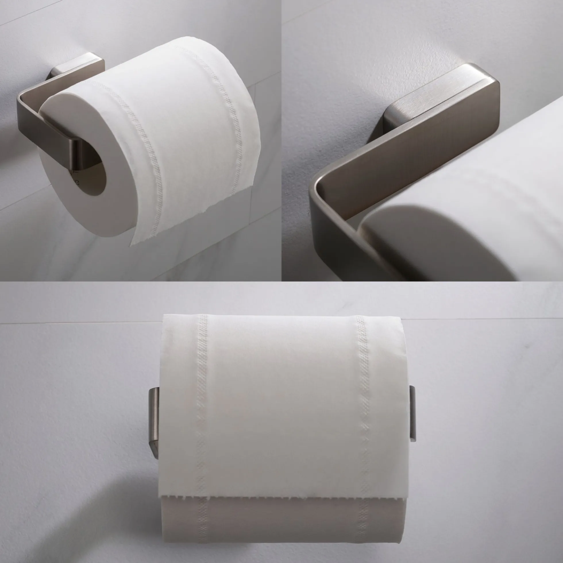 Bathroom Toilet Paper Holder in Brushed Nickel