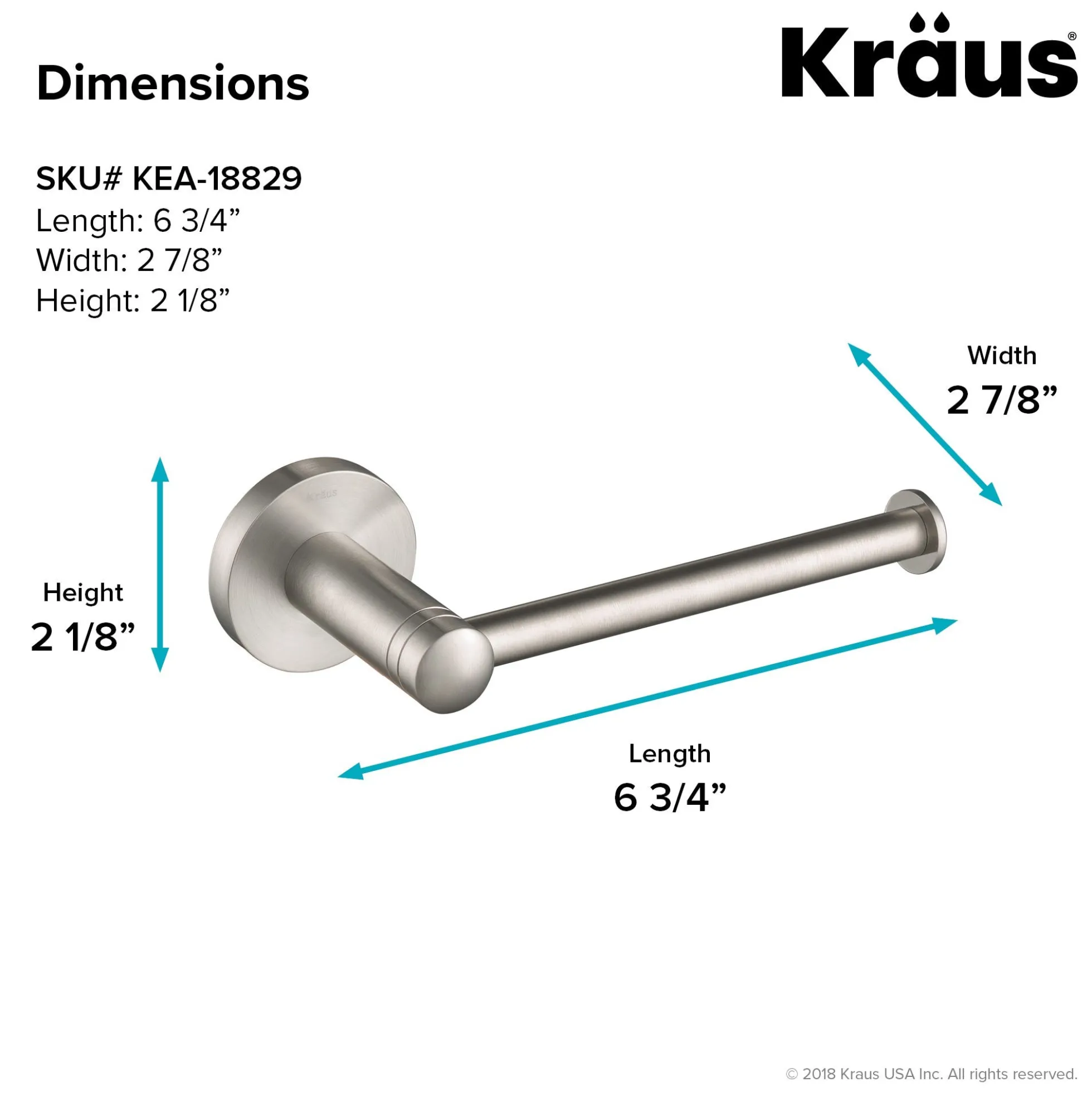 Bathroom Toilet Paper Holder in Brushed Nickel