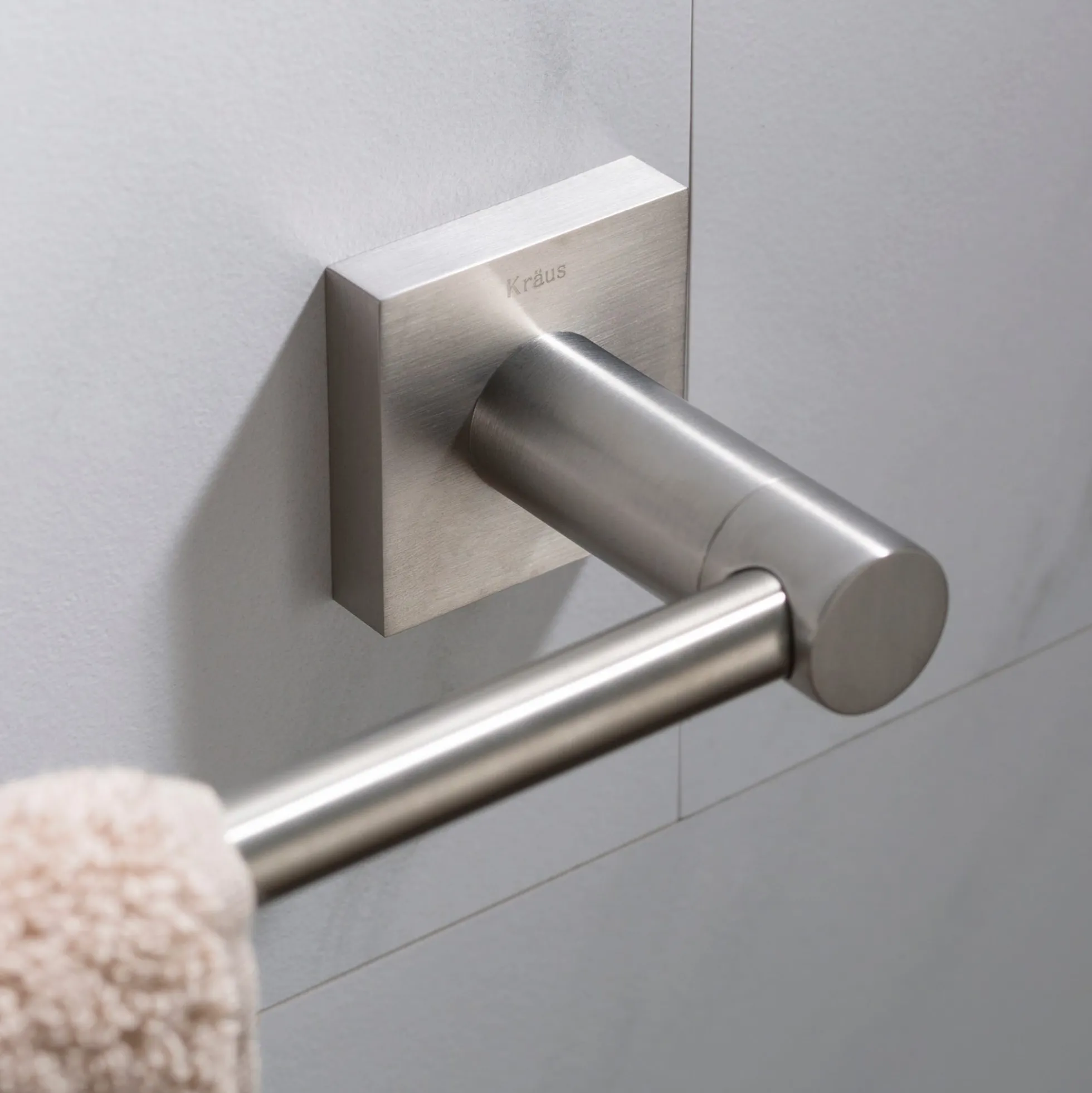 24" Bathroom Towel Bar in Brushed Nickel