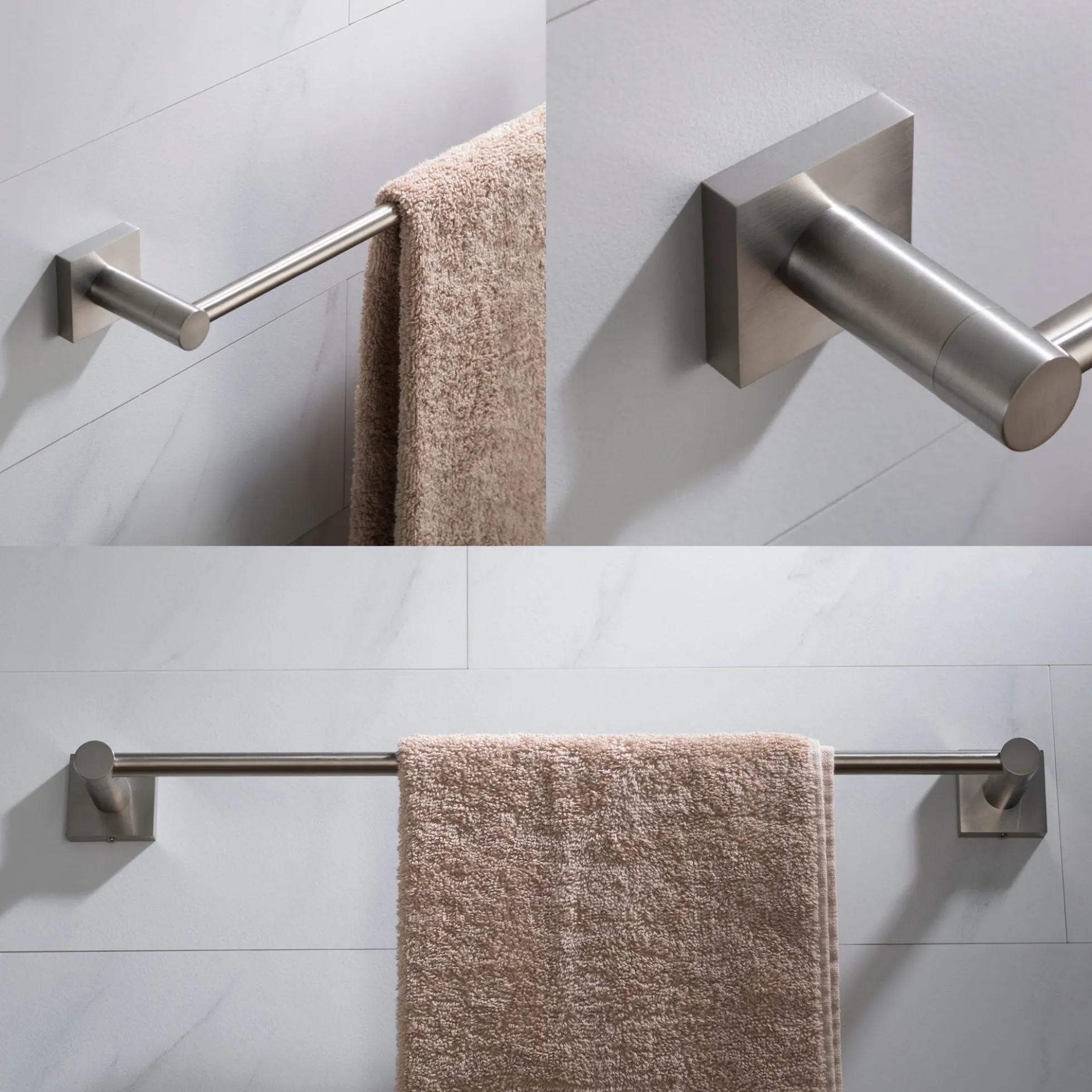 18" Bathroom Towel Bar in Brushed Nickel