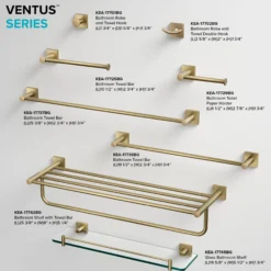 Bathroom Towel Bar in Brushed Gold