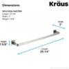 Bathroom Towel Bar in Brushed Nickel