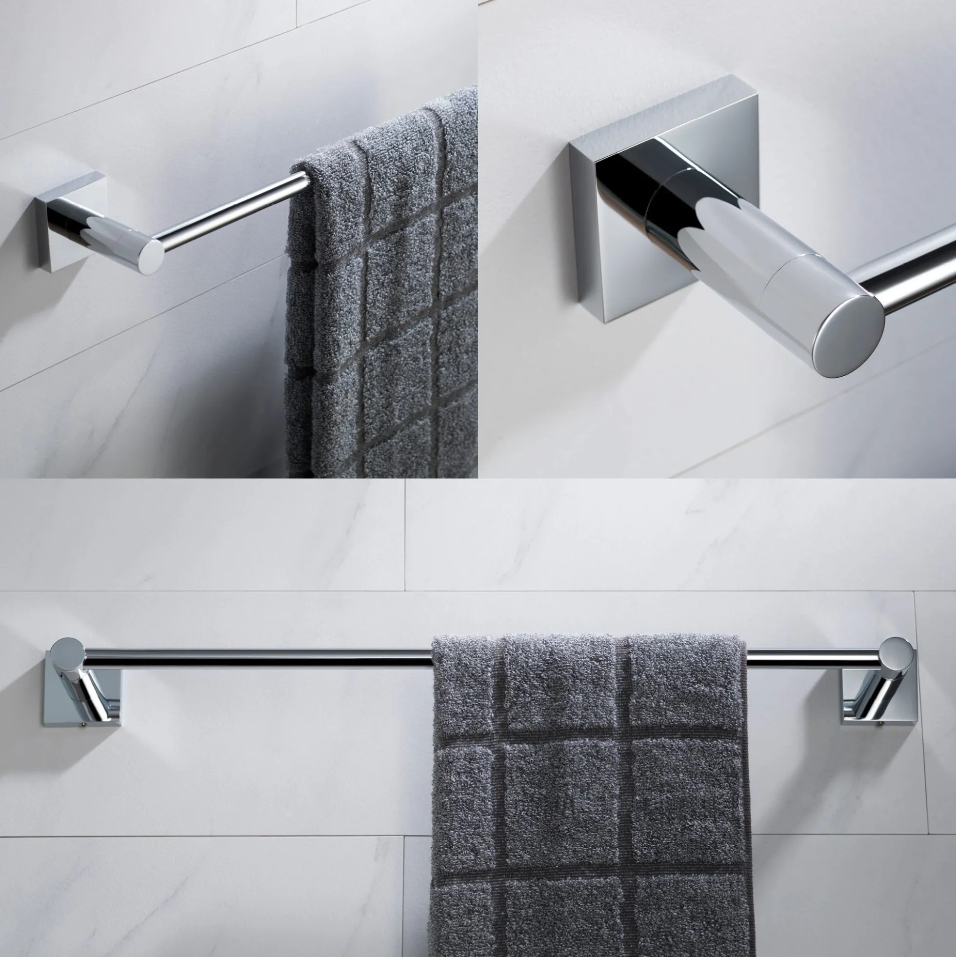 18" Bathroom Towel Bar in Chrome