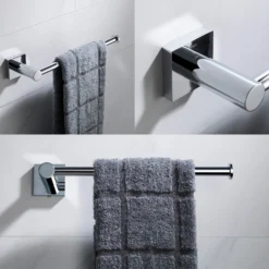 Bathroom Towel Bar in Chrome