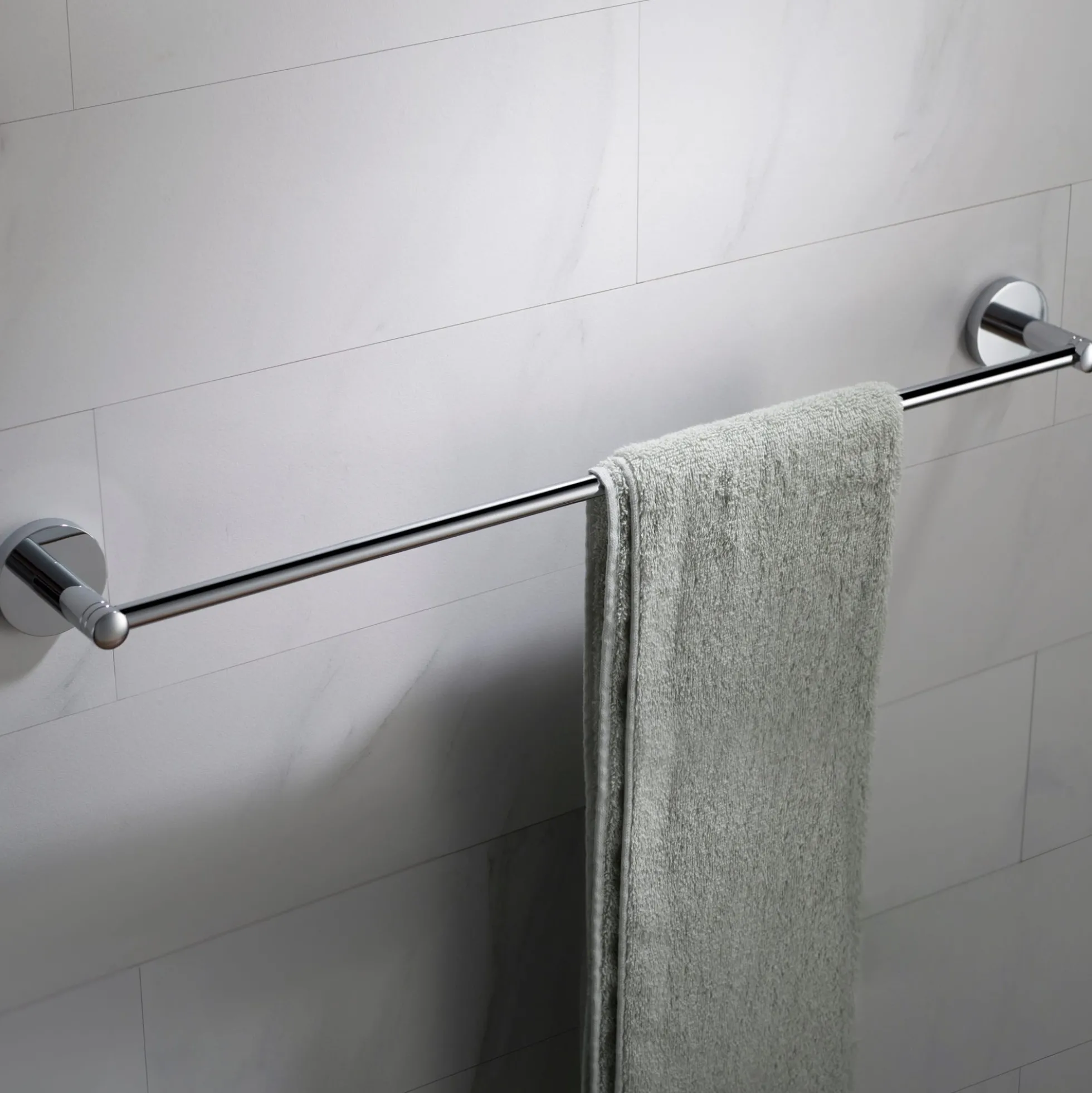 24" Bathroom Towel Bar in Chrome