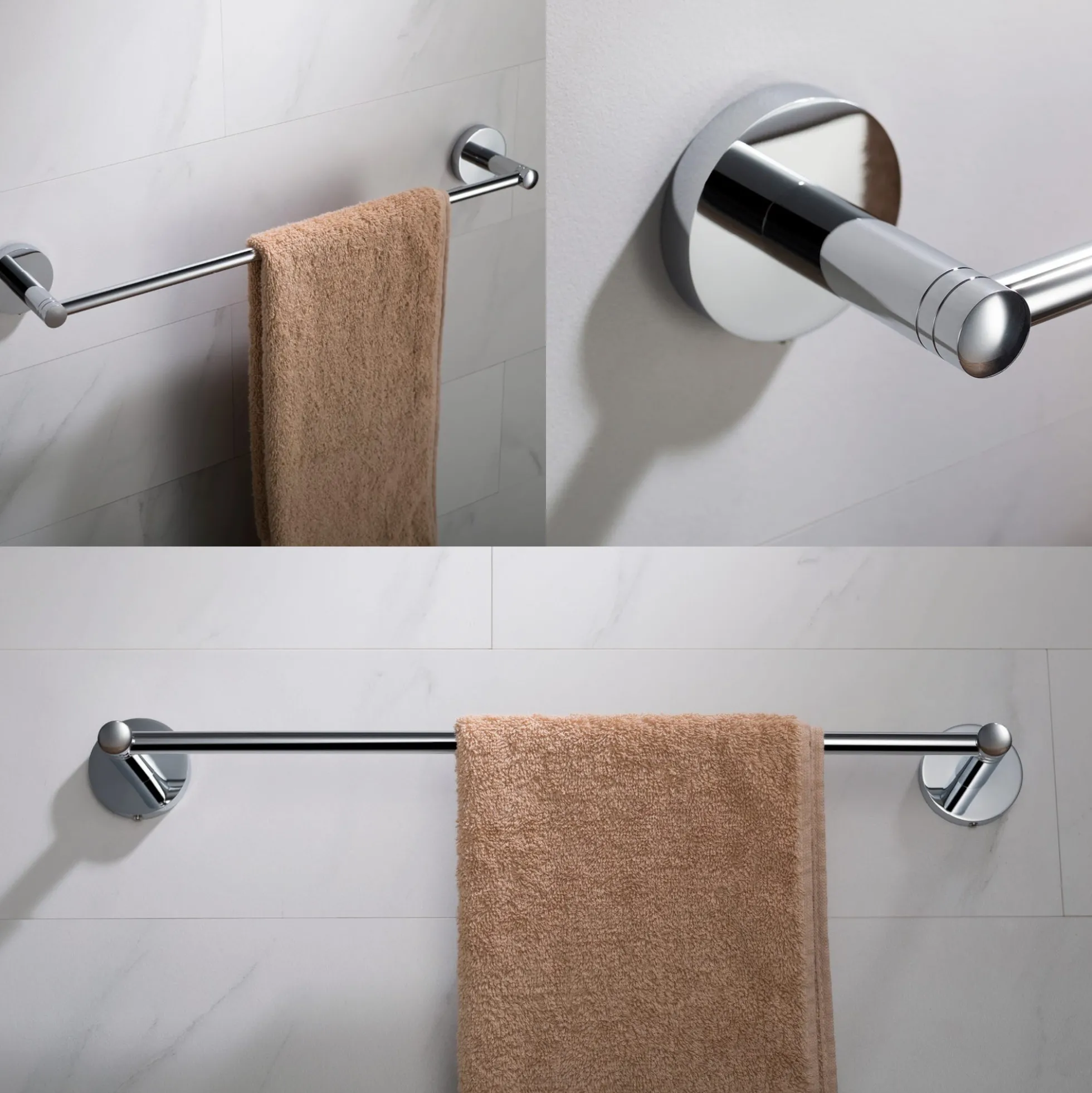 18" Bathroom Towel Bar in Chrome