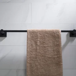 18" Bathroom Towel Bar in Matte Black