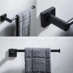 Bathroom Towel Bar in Matte Black