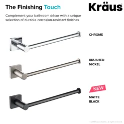 Bathroom Towel Bar in Matte Black