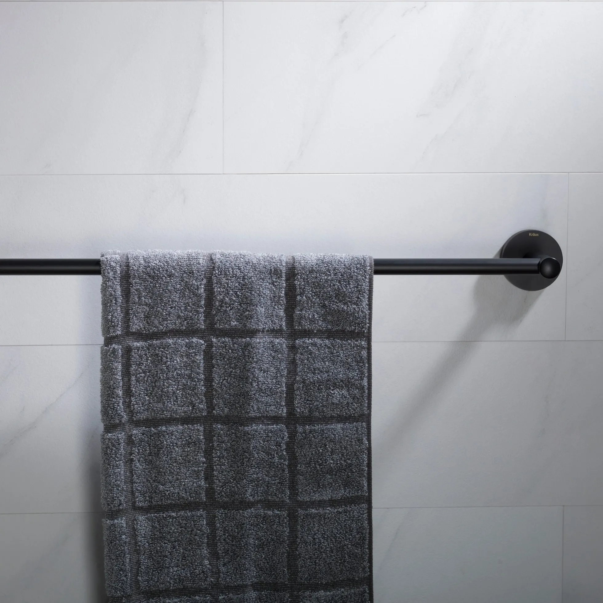 24" Bathroom Towel Bar in Matte Black