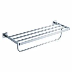 Bathroom Towel Rack with Towel Bar in Chrome