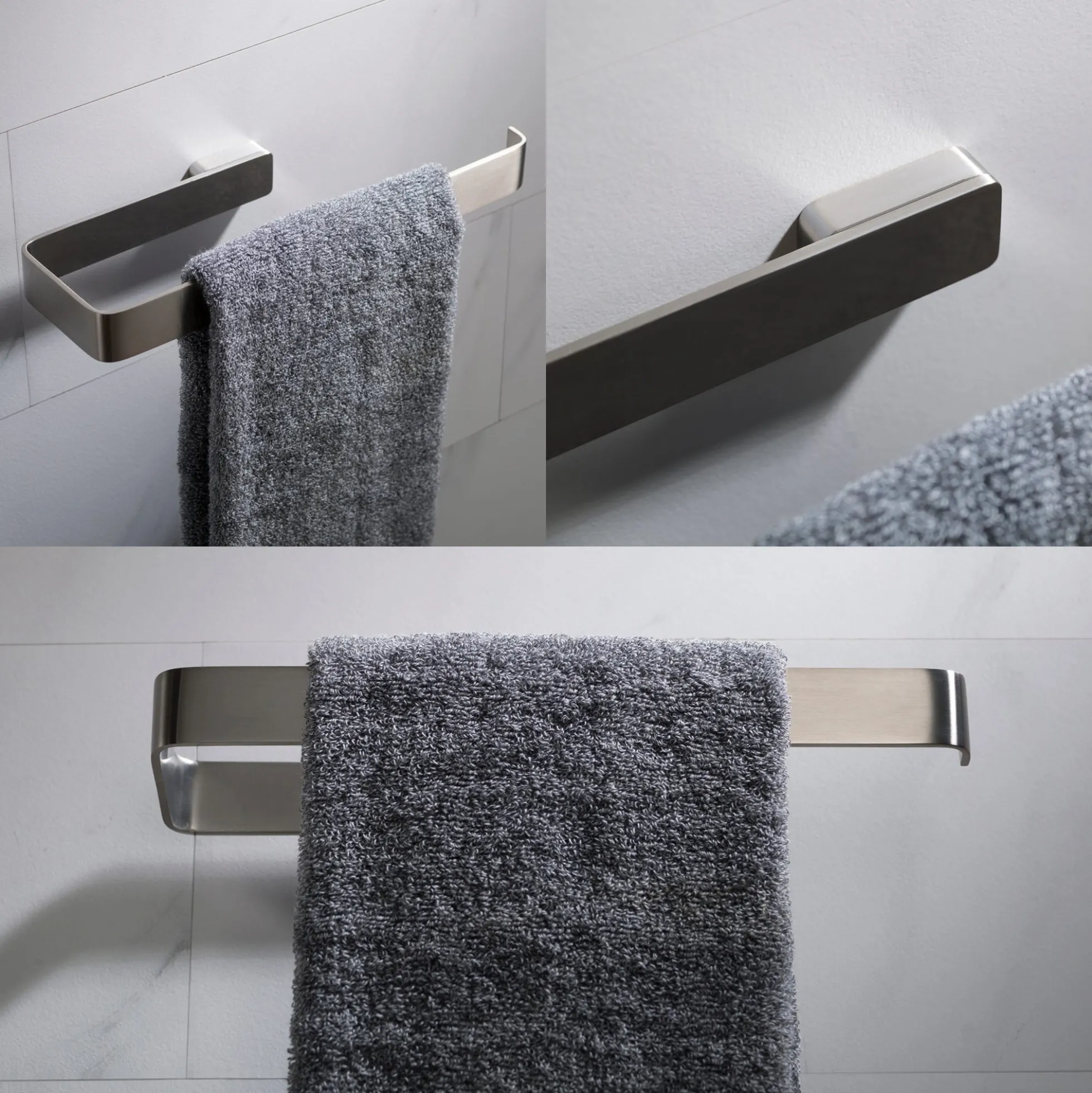 Bathroom Towel Ring in Brushed Nickel