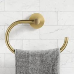Bathroom Towel Ring in Brushed Gold