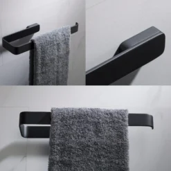Bathroom Towel Ring in Matte Black