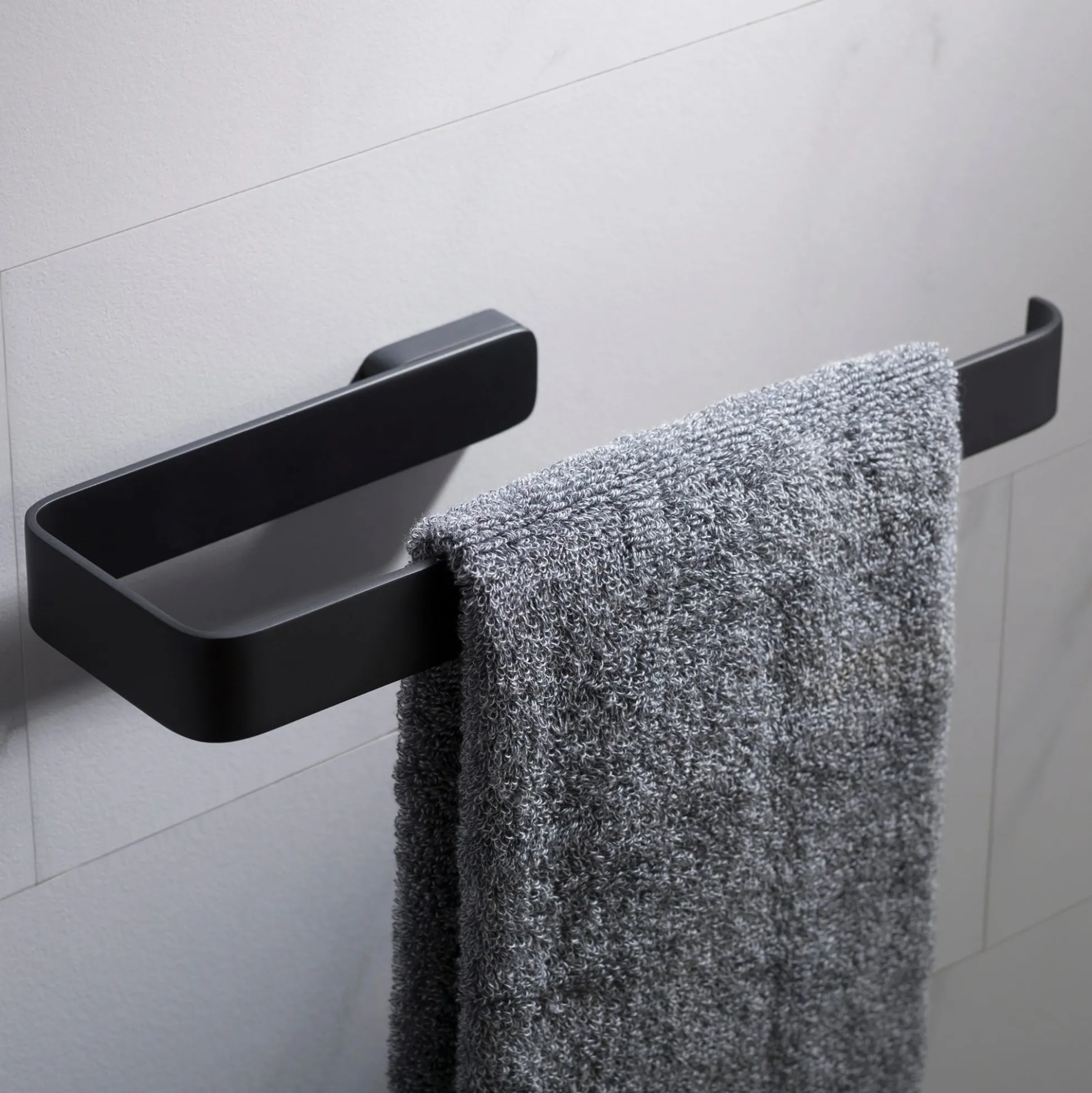 Bathroom Towel Ring in Matte Black