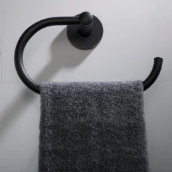 Bathroom Towel Ring in Matte Black
