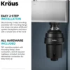 Bellucci Workstation 32 in. Undermount Granite Composite Single Bowl Kitchen Sink in White with WasteGuard™ 1 HP Continuous Feed Garbage Disposal and Accessories