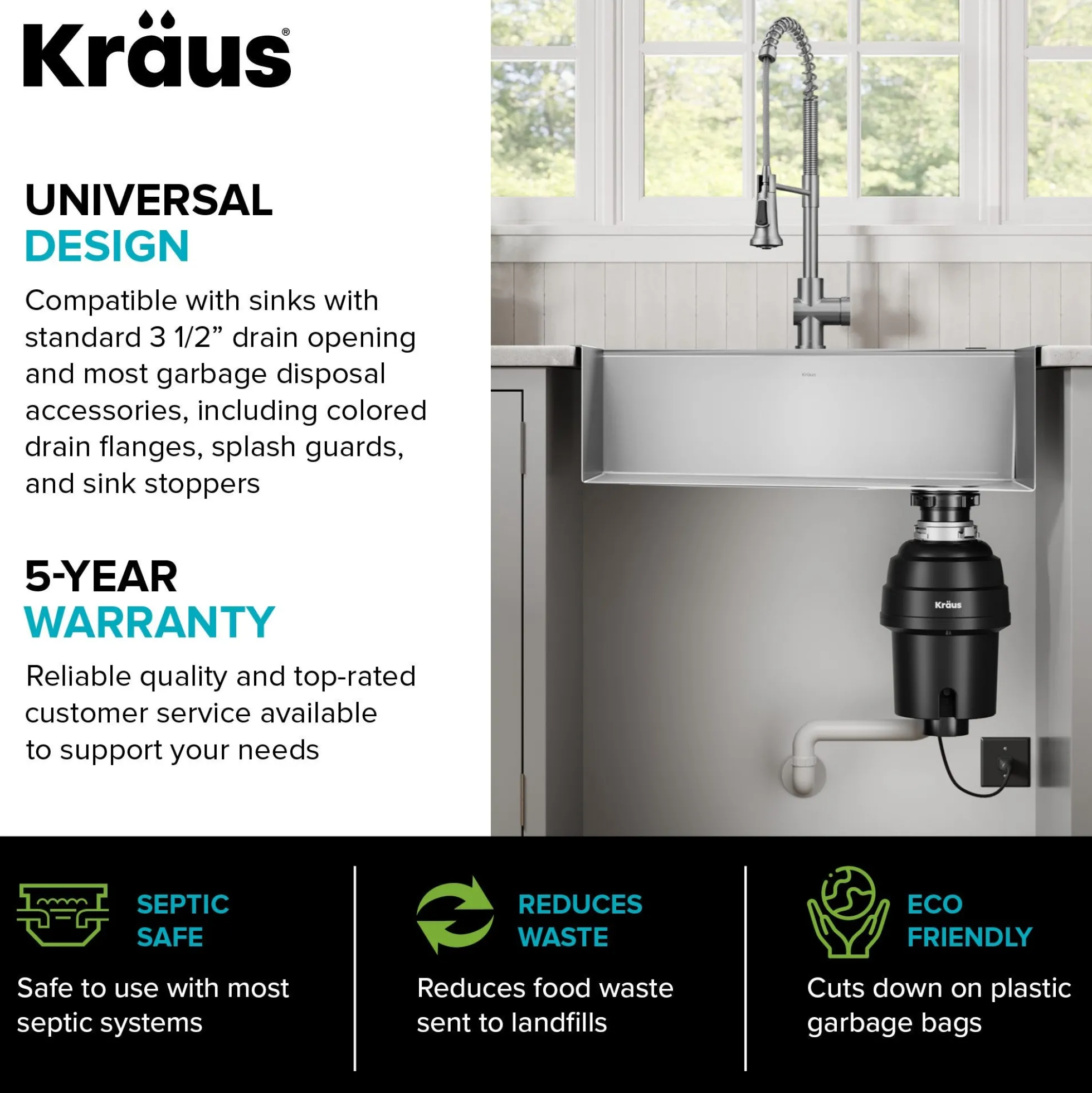 Bellucci Workstation 32 in. Undermount Granite Composite Single Bowl Kitchen Sink in White with WasteGuard™ 1 HP Continuous Feed Garbage Disposal and Accessories