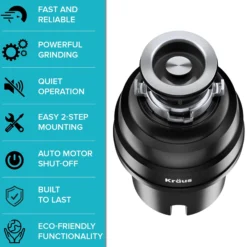 Bellucci Workstation 32 in. Undermount Granite Composite Single Bowl Kitchen Sink in Metallic Black with WasteGuard™ 1 HP Continuous Feed Garbage Disposal and Accessories