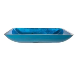 Blue Rectangular Glass Vessel 22