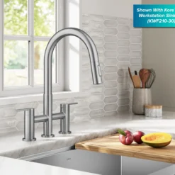 Bridge Kitchen Faucet with Pull-Down Sprayhead in Spot-Free Stainless Steel